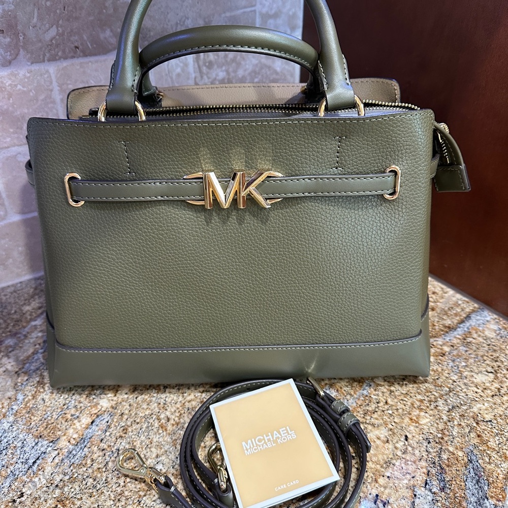 Michael Kors Green Reed Satchel Purse
